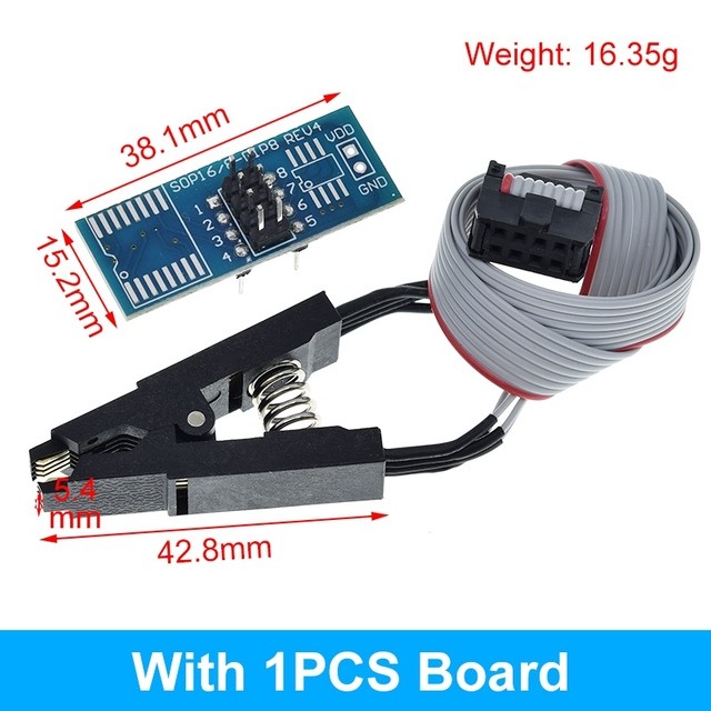 TZT Original CH341A 24 25 Series EEPROM แฟลช BIOS USB Programmer โมดูล + SOIC8 SOP8 ทดสอบคลิปสําหรับ