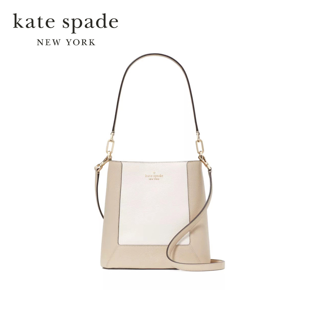 Kate Spade New York กระเป๋าถือ/กระเป๋าสะพายข้างรุ่น Lena Colorblock Bucket Bag KH441 250 สีครีม