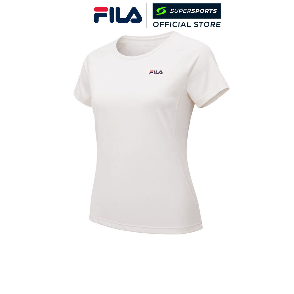 FILA Motion เสื้อยืดผู้หญิง สีครีม