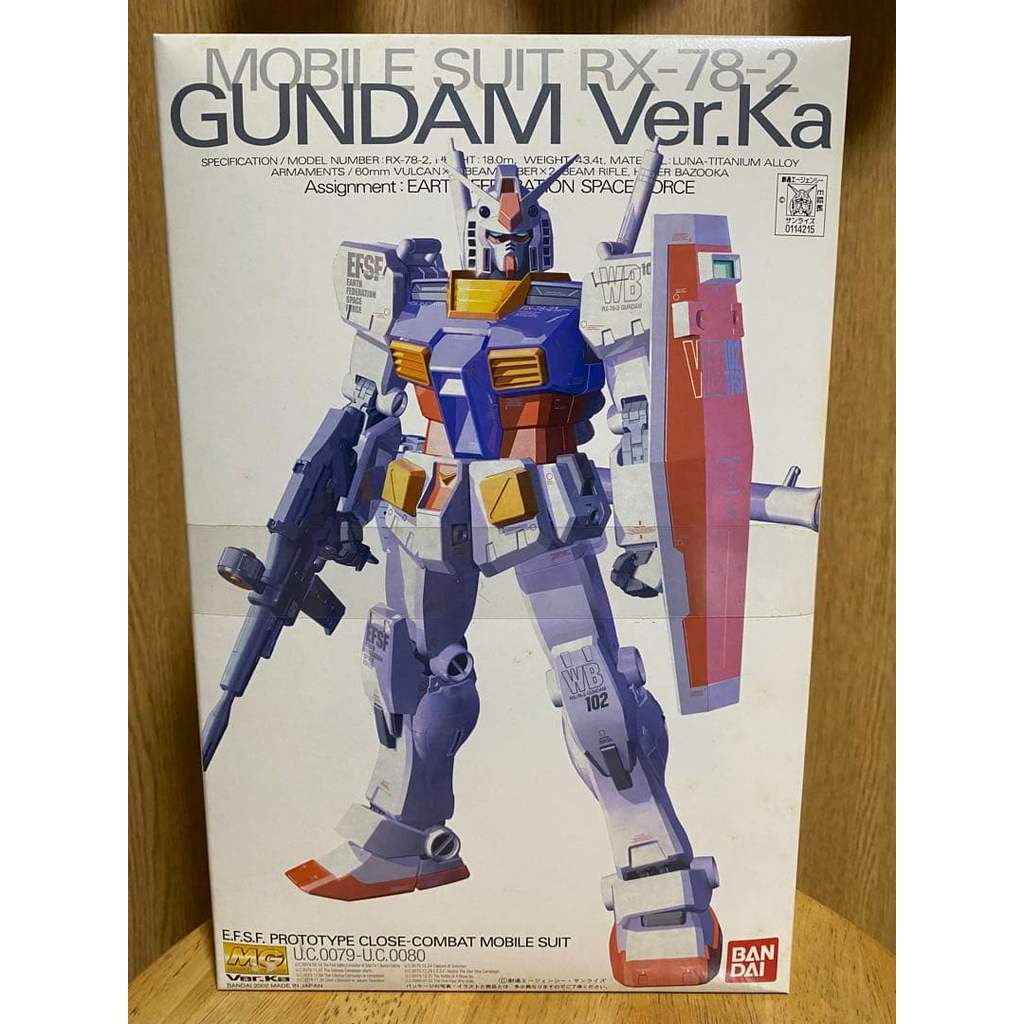 【Direct from Japan】RX-78-2 กันดั้ม Ver.Ka 1/100 MG【Japan Exclusive】