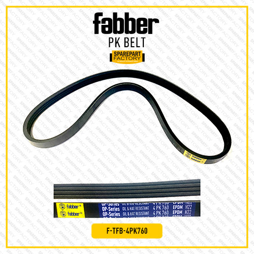 Fanbelt Fanbelt V เข็มขัดไดชาร์จ สายพานพัดลม Atoz/Matrix/Lancer Evo 3 4PK760 FABER