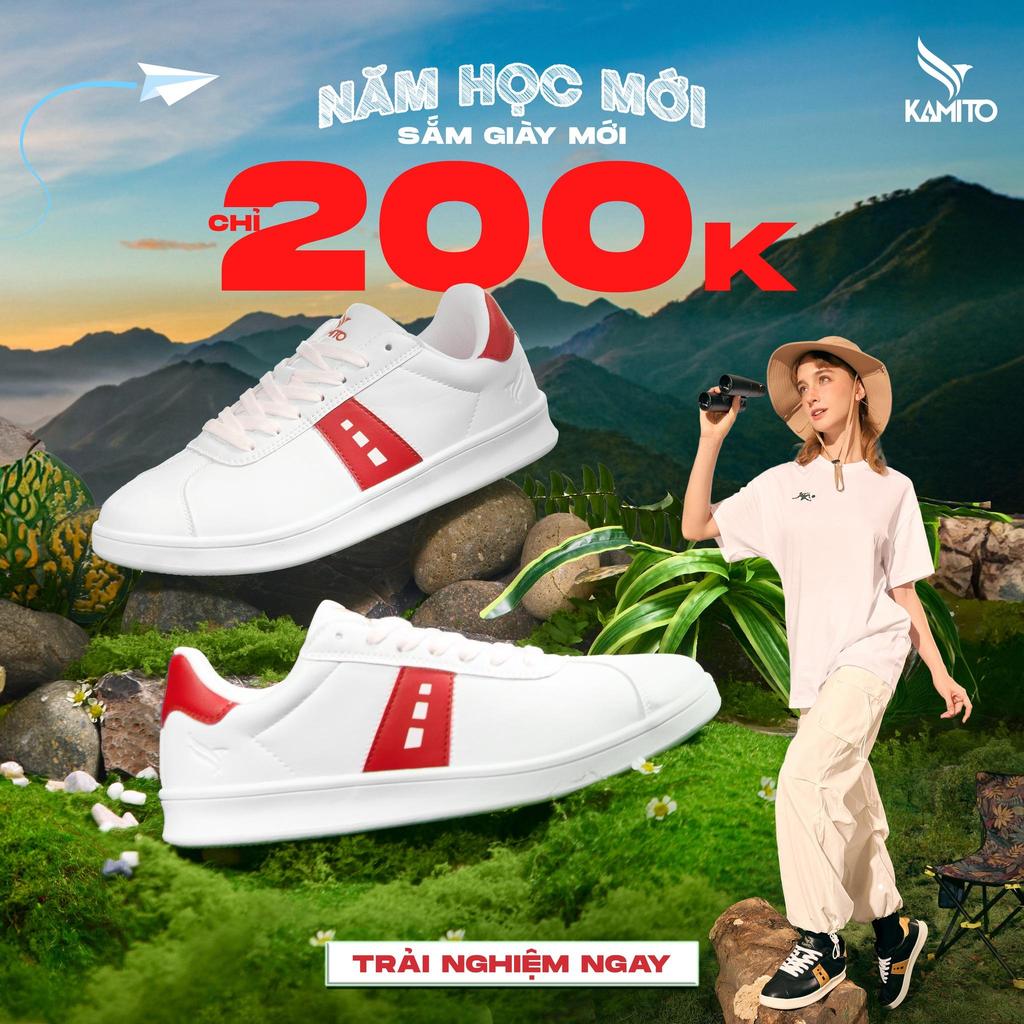 Kamito Amazing Vietnam Sneaker - Four Great Peaks Fashion Waterproof Nano PU Leather