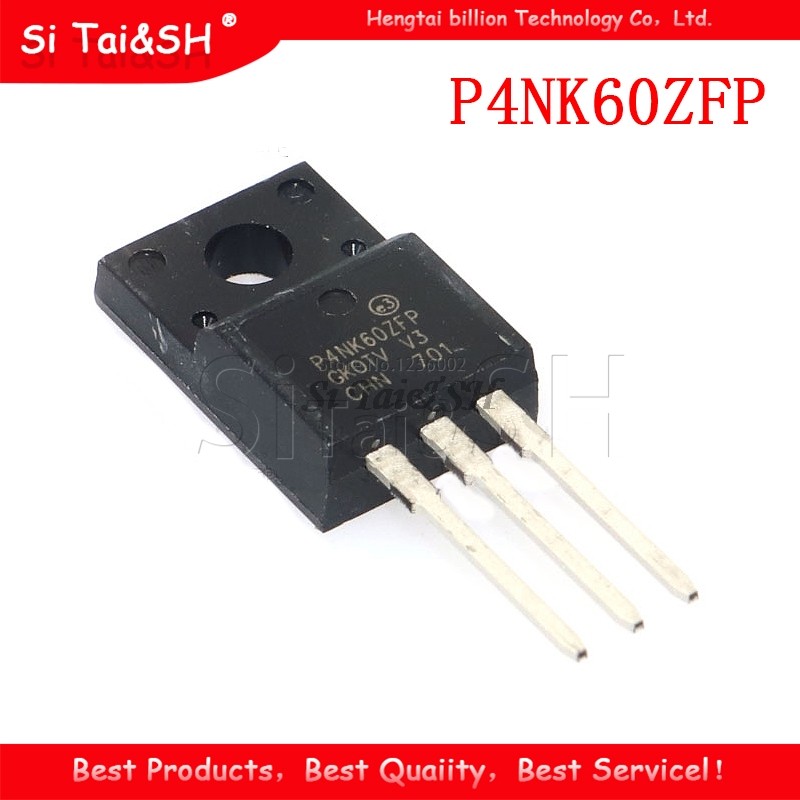 10PCS STP4NK60ZFP ถึง 220F P4NK60ZFP TO220F STP4NK60 ถึง 220F 4NK60 STP4NK60ZF ทรานซิสเตอร์ MOS FET