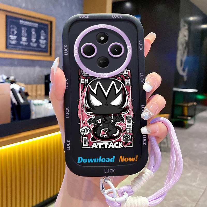 เคสสำหรับ Xiaomi Redmi 14C 5G A4 5G A14R 5G POCO C75 5G POCO M7 5G เคสโทรศัพท์วีรบุรุษการ์ตูนซิลิโคนสายคล้องกันกระแทก