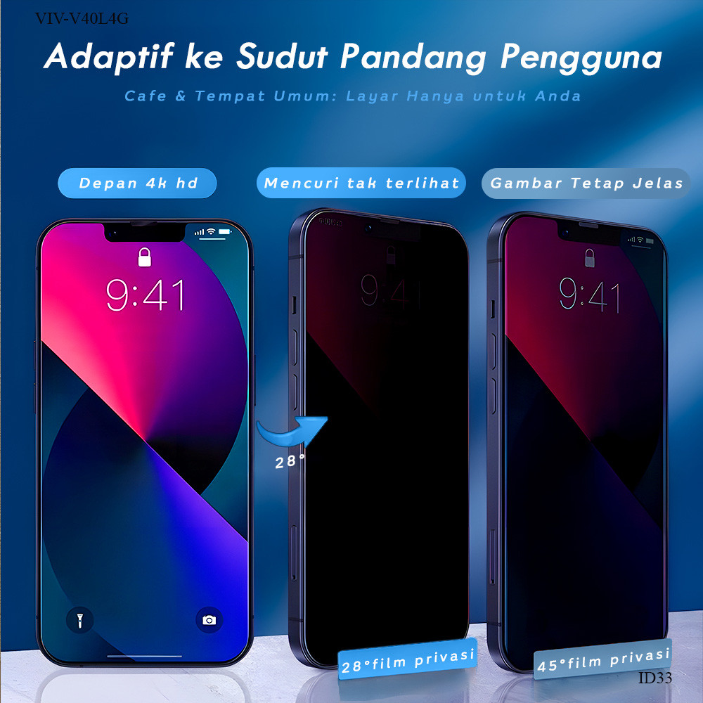 HP เคสโทรศัพท์สําหรับ VIVO V40 V27E V25E V25 V23E V9 T1 Z1 Pro Lite 4G 5G โทรศัพท์ TEMPERED GLASS SU