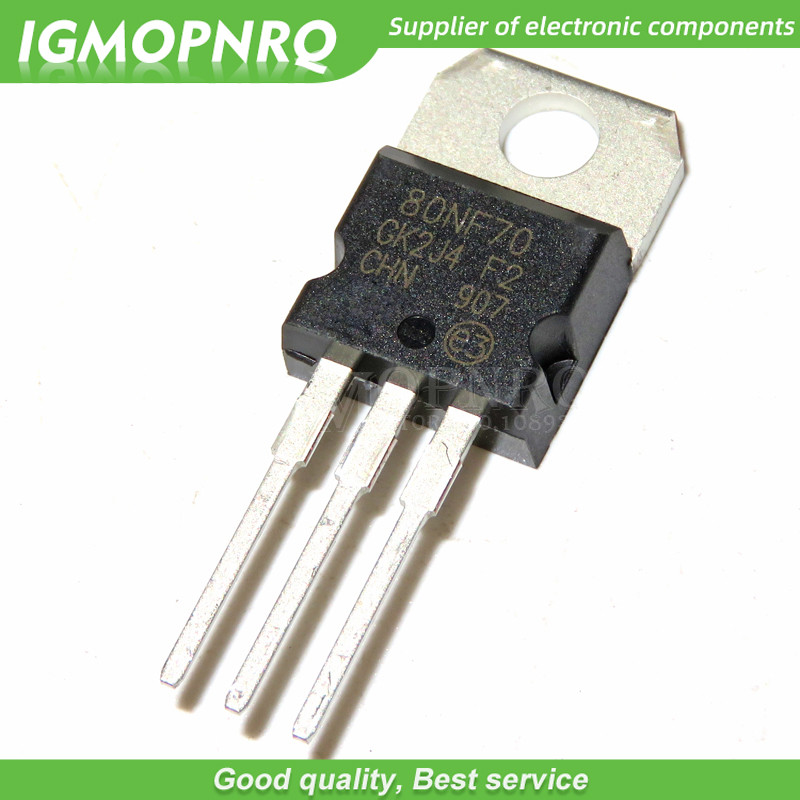20PCS STP80NF70 80NF70 P80NF70 TO-220 80A 70V MOSFET N-Ch 68V 0.0002 โอห์มใหม่เดิม