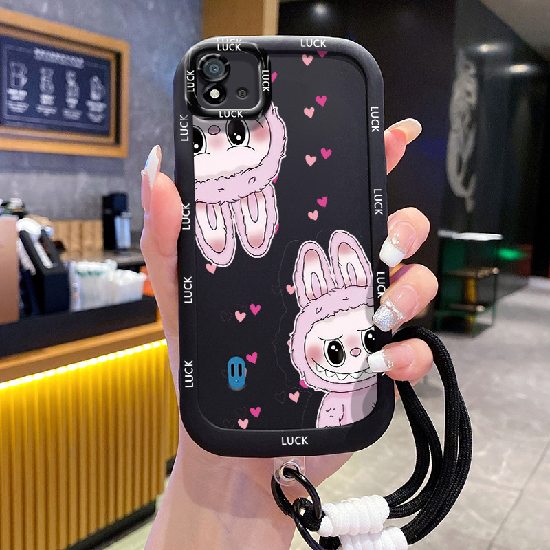 เคสสำหรับ Realme C20 C20A C11 2021 เคสโทรศัพท์สัตว์ประหลาดน่ารักซิลิโคนสายคล้องกันกระแทก