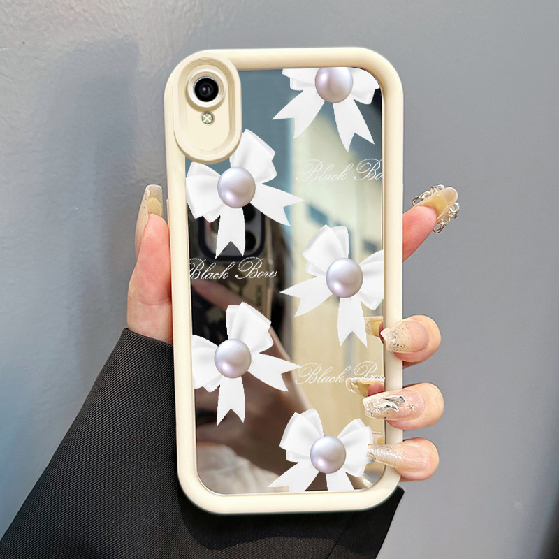 HP VIVO Y91C Y90 Y1s เคสโทรศัพท์การ์ตูน Pearl Group รูปแบบกรณีกระจก Ccessing ซิลิโคน Softcase