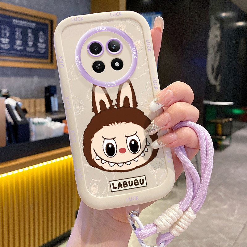 Realme 12 5G 13 5G C65 5G Narzo 70X 5G Narzo N65 5Gกรณีกระต่ายน่ารักพร้อมเชือกเส้นเล็ก