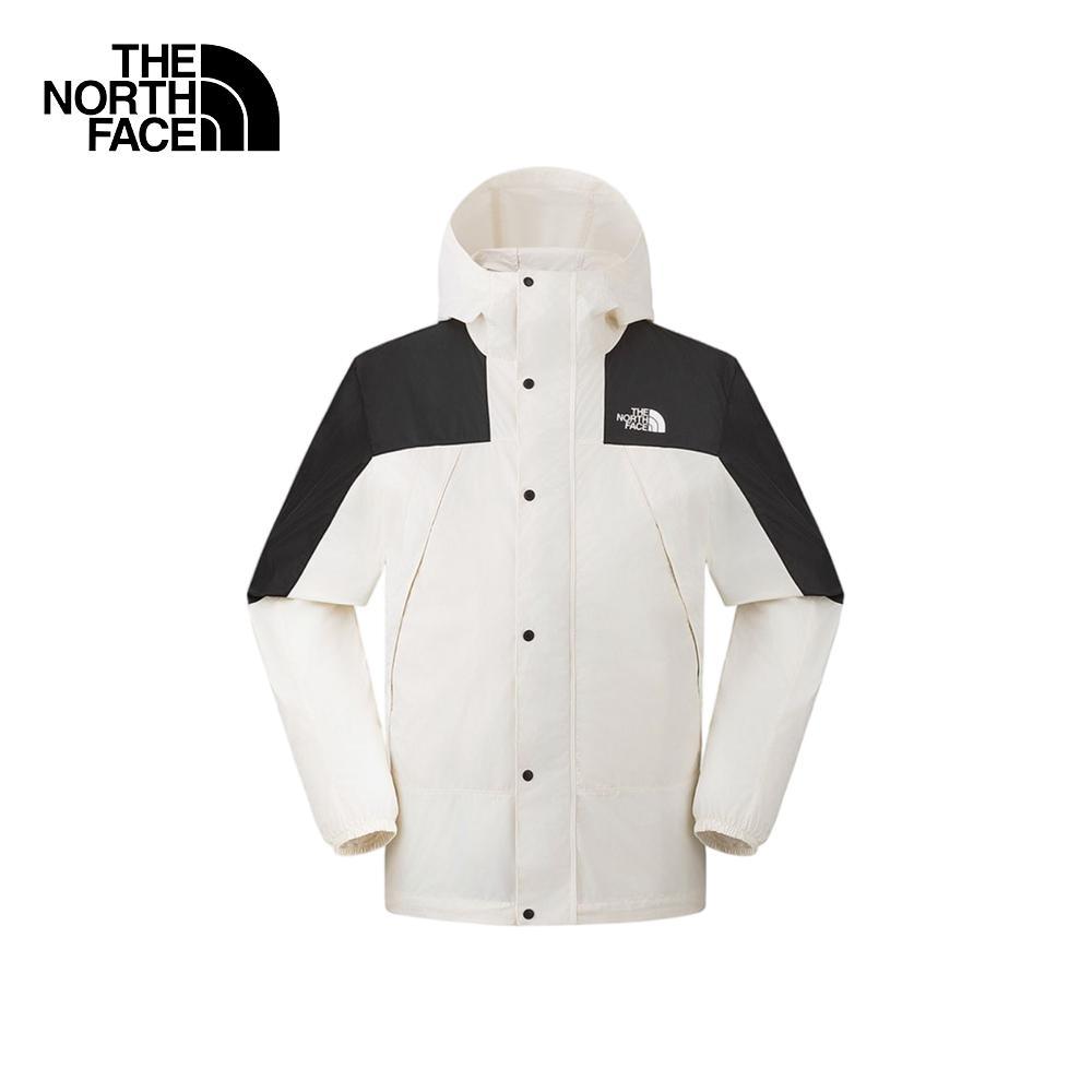THE NORTH FACE MEN MOUNTAIN WIND JACKET - ดูตาราง ASIA Size (AP) - WHITE DUNE/TNF BLACK แจ็กเก็ตกันลมผู้ชาย