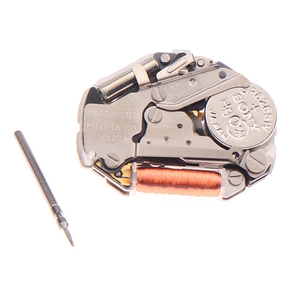 L-NEWFOR MIYOTA 2035 Silver Quartz Movement คุณภาพสูง Bimetal สามมือไม่มี