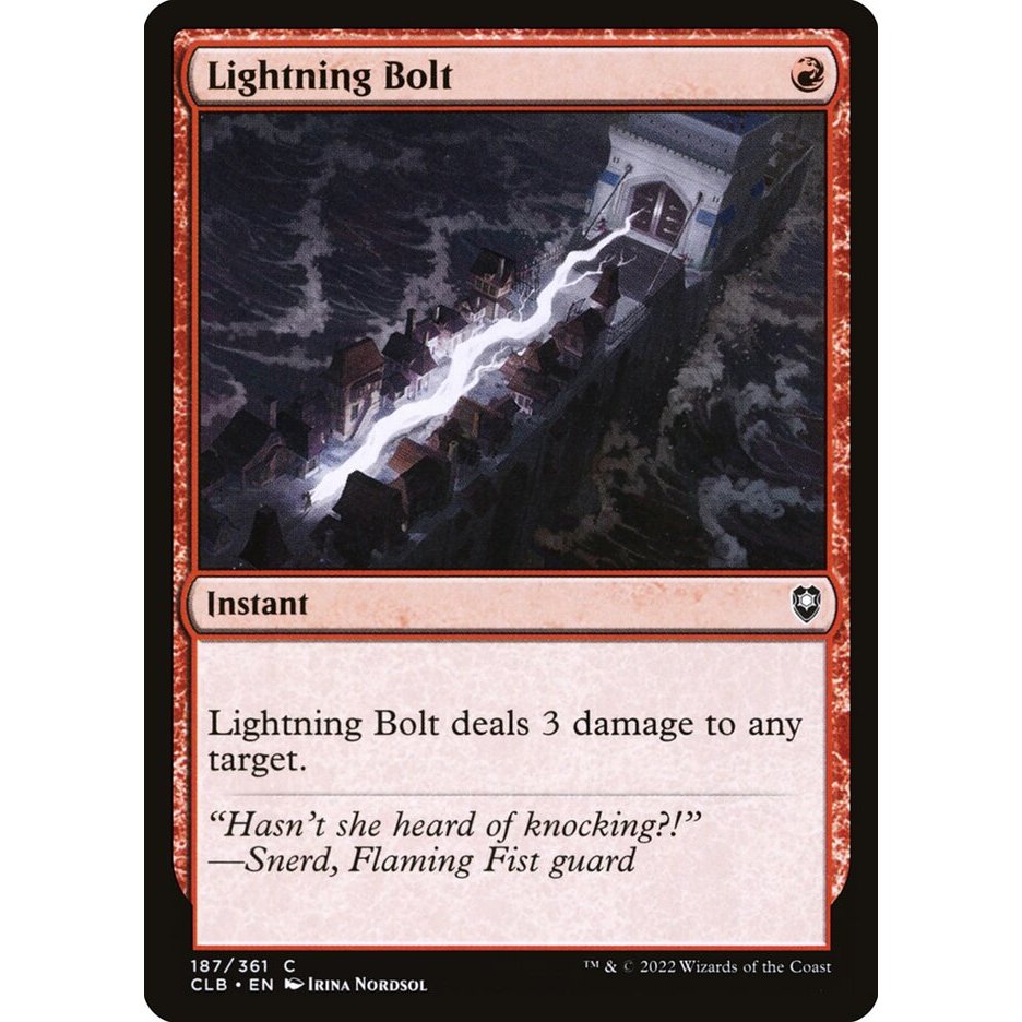 Lightning Bolt - คอมมอน - ปกติ - Club - 187 - (Uncom, Common) - Magic The Gathering