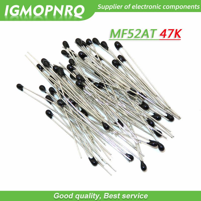 100 ชิ้น 47K OHM NTC MF52AT 3950 ตัวต้านทานเทอร์มิสเตอร์ NTC MF52AT MF52 47K+/ 1% ตัวต้านทานความร้อน