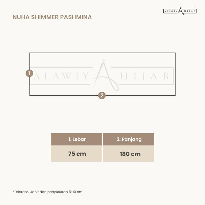 3P9U9- Alawiyahijab - Nuha Shimmer Shawl (Pashmina Silk Shimmer)