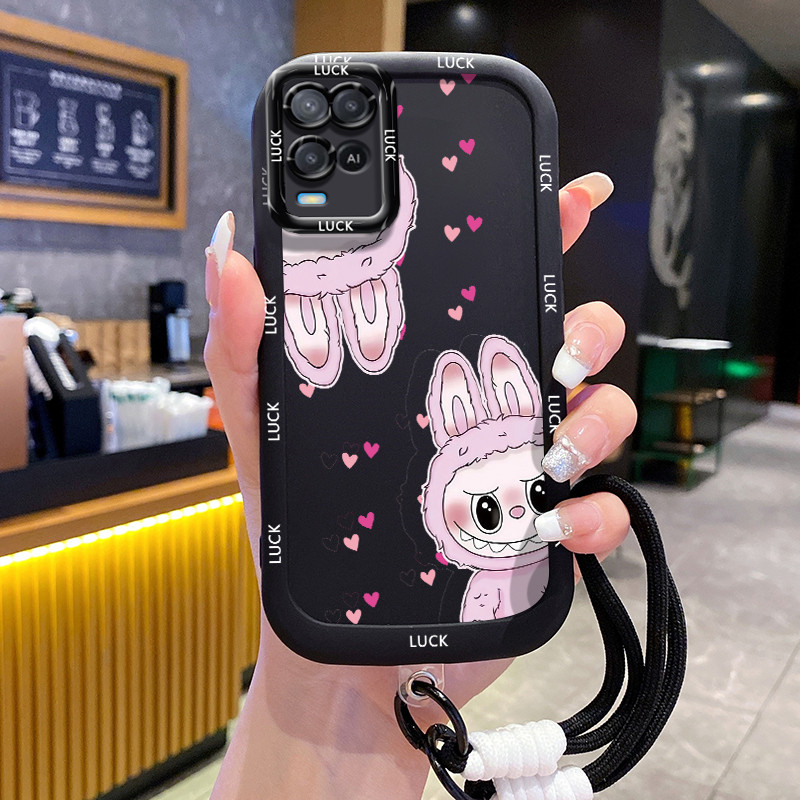 เคสสำหรับ OPPO A54 4G เคสโทรศัพท์สัตว์ประหลาดน่ารักซิลิโคนสายคล้องกันกระแทก