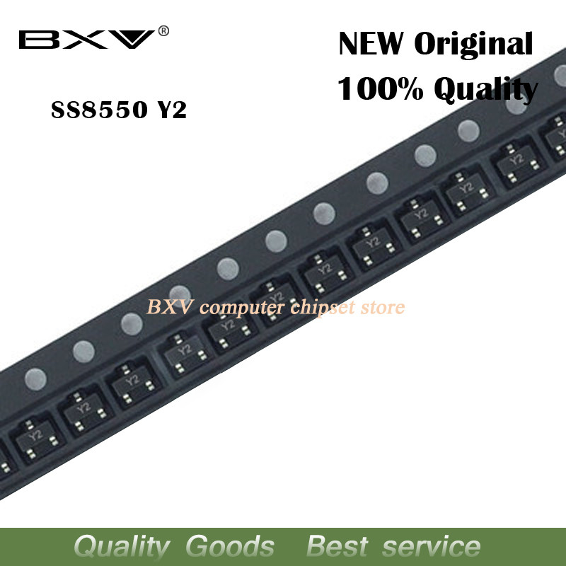 CR-100pcs SS8550D SOT 23 Y2 SS8550 8550D MMBT8550 MMBT8550LT1G ใหม่เดิม