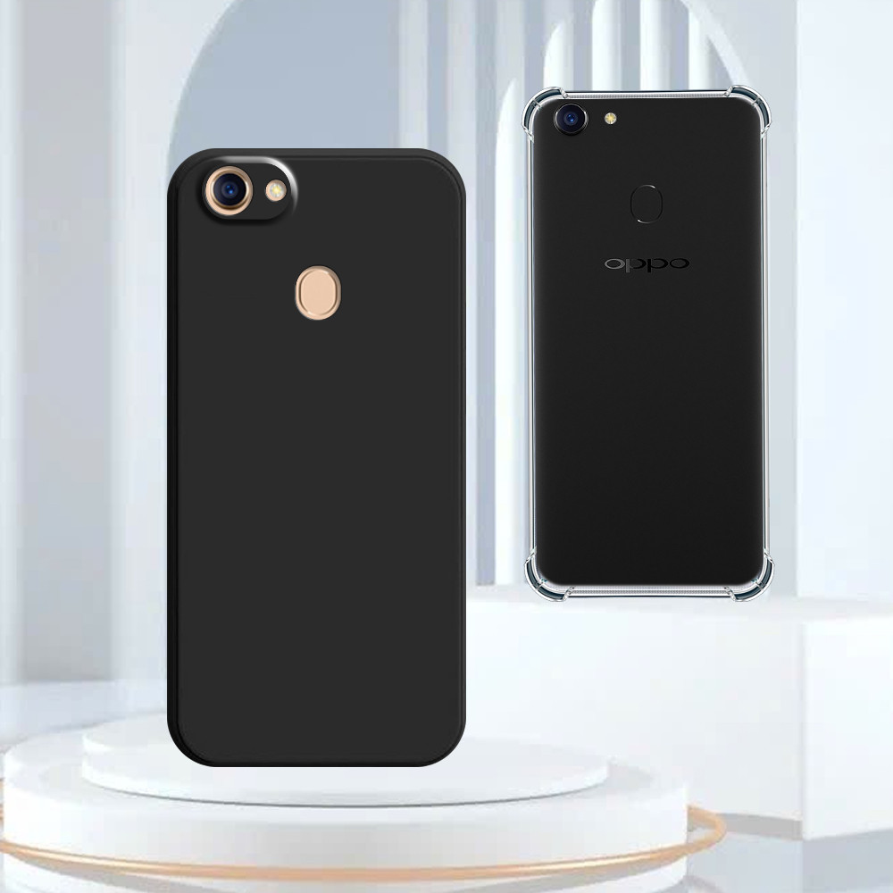 เคส Oppo F5 / F5 Youth / F7 / F7 Youth ฝาครอบด้านในกันกระแทก tpu ยืดหยุ่นสีดํา