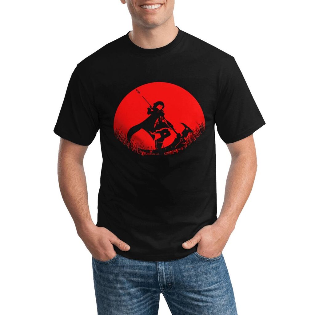Ruby Rose Rwby Red Moon อะนิเมะมังงะ Breathable Plus ขนาดลูกเรือคอเสื้อยืดทําจากผ้าฝ้าย 100%