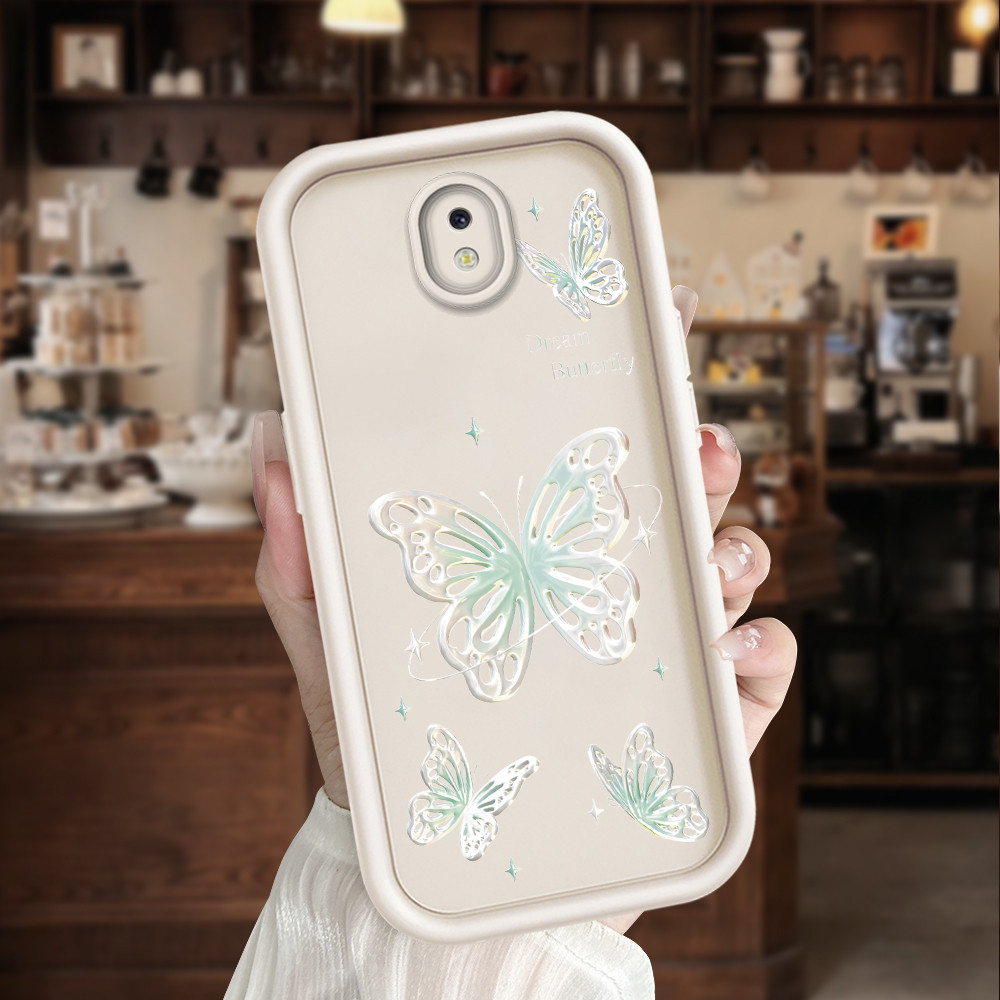 HP เข้ากันได้กับ Samsung Galaxy J7 Pro J730 2017 เคสปกป้องโทรศัพท์ TY DLJ C8-2519 ผีเสื้อกระพริบ