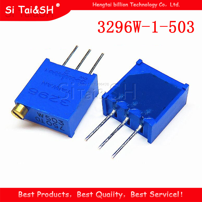 10pcs 3296W 1 503LF 3296W 50K โอห์ม 503 3296W 1 503 3296W 503 W503 Trimpot Trimmer Potentiometer