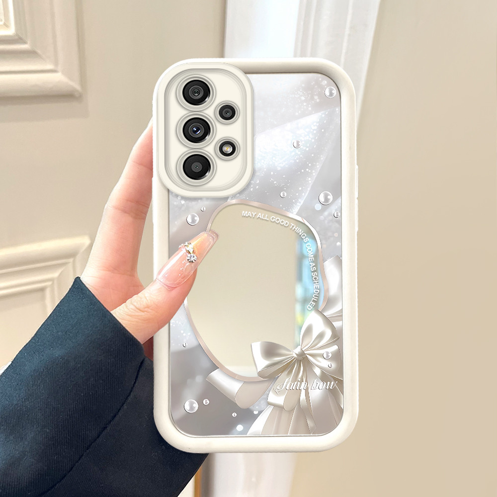 HP เข้ากันได้กับ Samsung Galaxy A73 5G Pearl Bow Mode Sofcase JZ TY 1073 Cassing