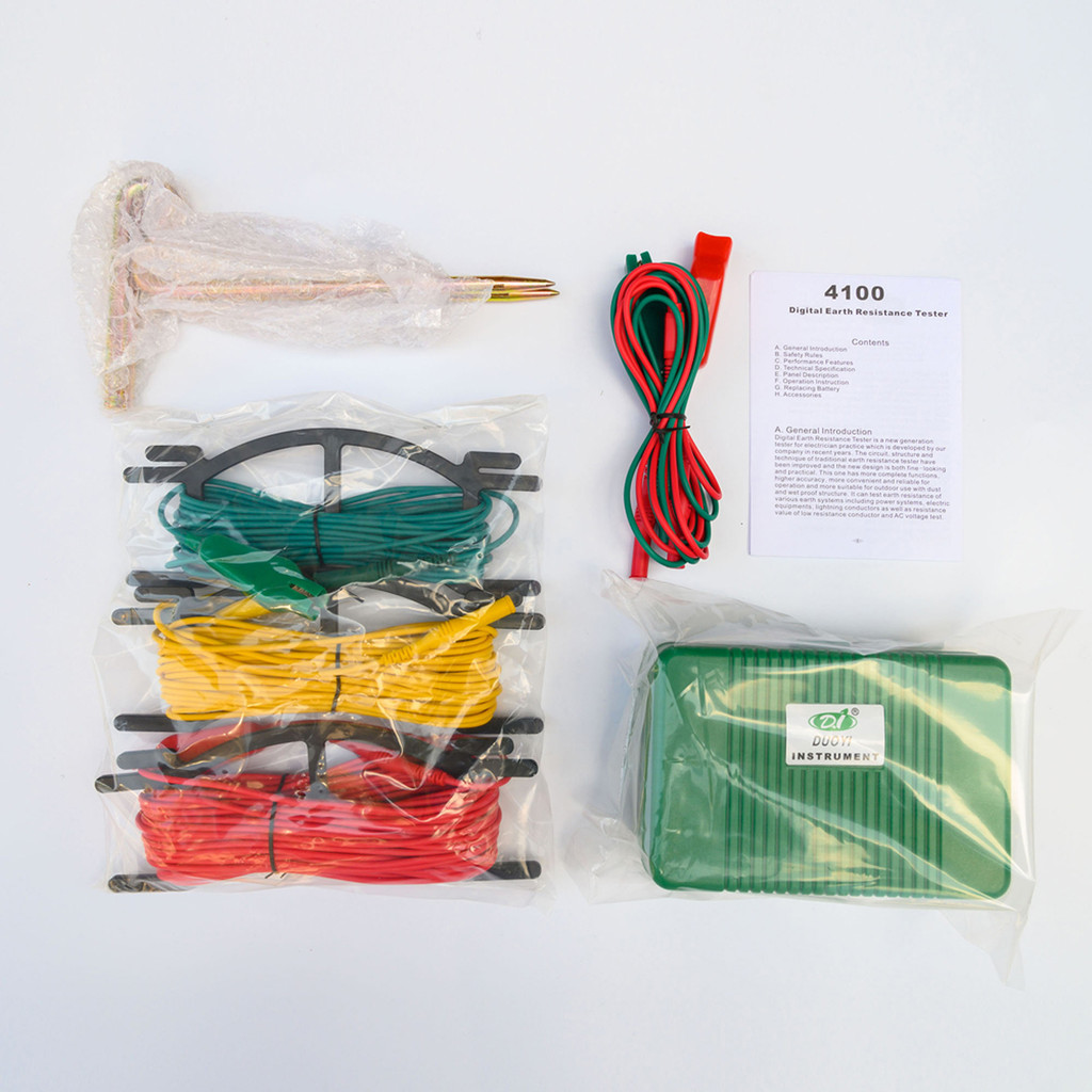 BAFR DUOYI เครื่องทดสอบความต้านทานพื้นดินดิจิตอล Grounding Meter Earth Instrument Megohmmeter