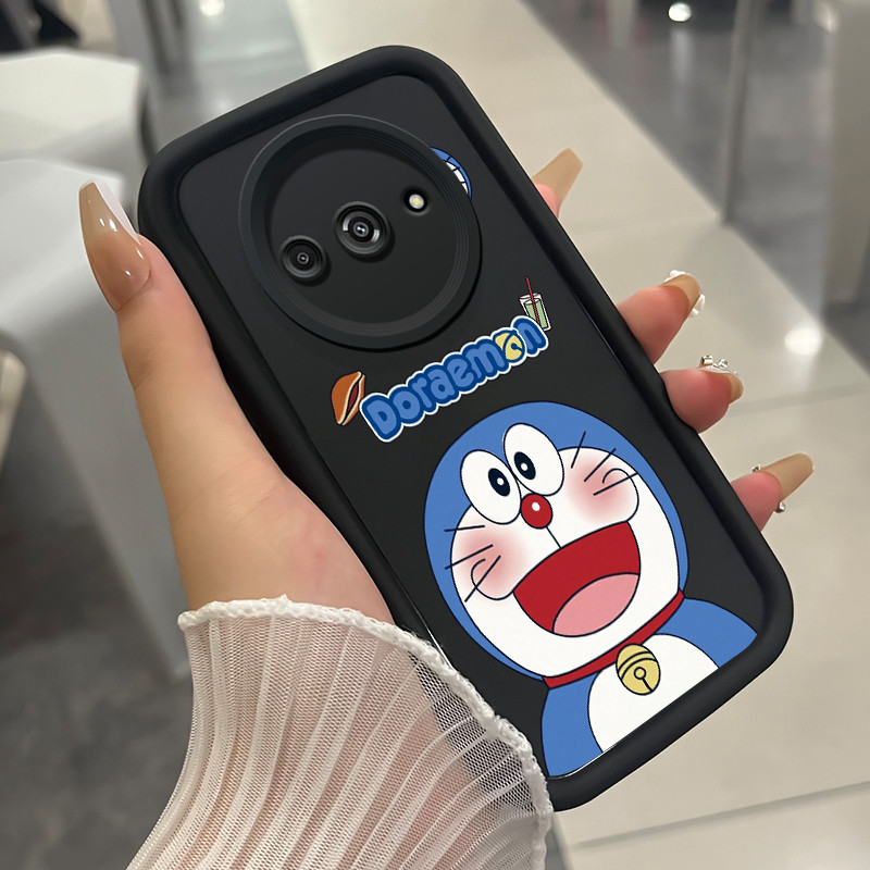 เคสสำหรับ Xiaomi Redmi A3 A3X POCO C61 เคสโทรศัพท์แมวสามสีซิลิโคนกันกระแทก