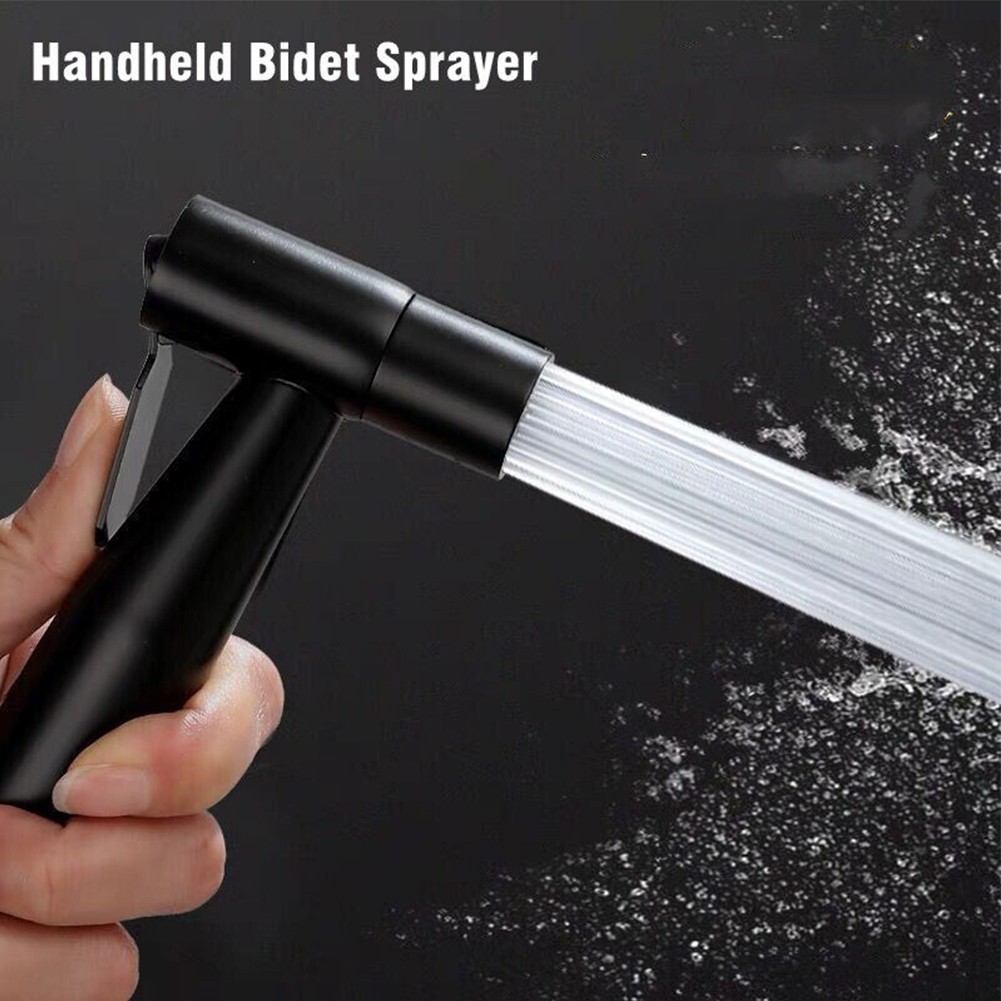 BETLStainless Steel Handheld Black Toilet Wash Bidet Faucet Sprayer Shower Head