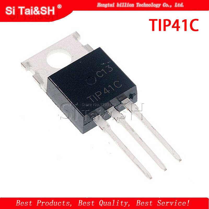 10PCS TIP41C TO220 TIP41 ถึง 220 IC ใหม่และเก่า