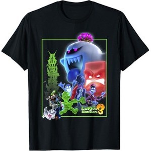 90s Casual Fashion Short Sleeve LuigiS Mansion 3 Collage Poster T-Shirt