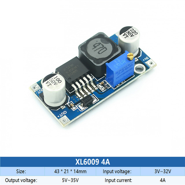 XL6009 Boost โมดูล dc dc converter Boost โมดูลแหล่งจ่ายไฟเอาต์พุตปรับ,LM2577 Step-Up โมดูล DC-DC Con