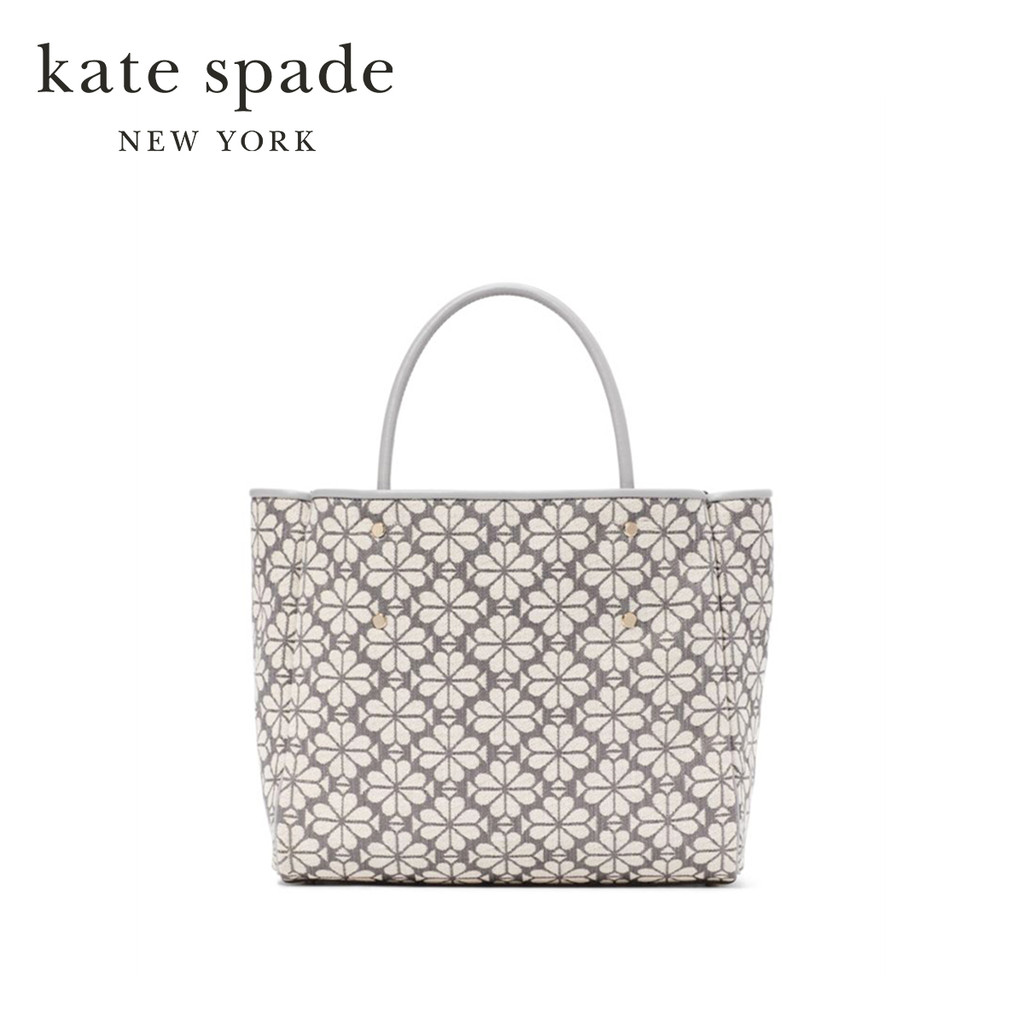 Kate Spade New York กระเป๋าโท้ทรุ่น Spade Flower Jacquard Medium Everything Tote KK608 020 สี Grey Multi