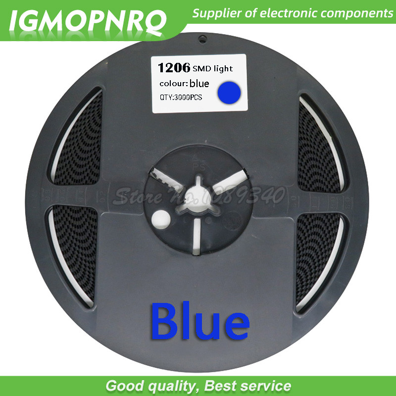 1reel 3000PCS 1206 SMD LED ไดโอดสีฟ้า LED IGMOPNRQ