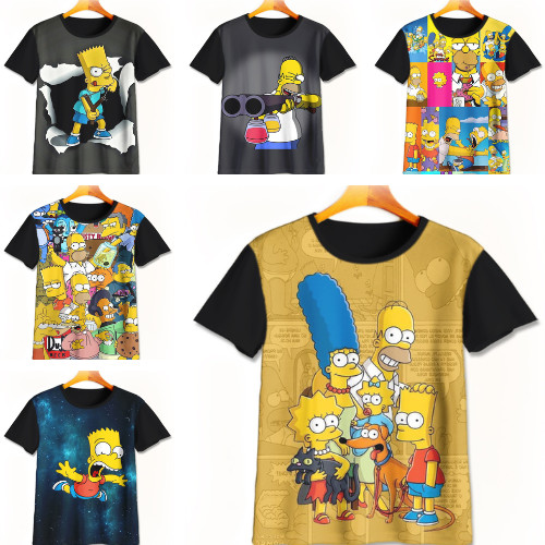 เสื้อยืด Cool Simpsons 3D | เสื้อยืดลายการ์ตูน Simpsons | Simpsons เสื้อผ้าสําหรับเด็กอายุ 1-12 ปี -