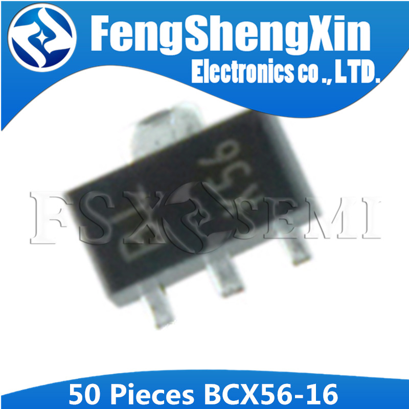50 ชิ้น BCX56-16 SOT-89 BCX56 SOT89 ทรานซิสเตอร์ NPN 1A 80V เครื่องหมาย: BA BD BH BL ทรานซิสเตอร์