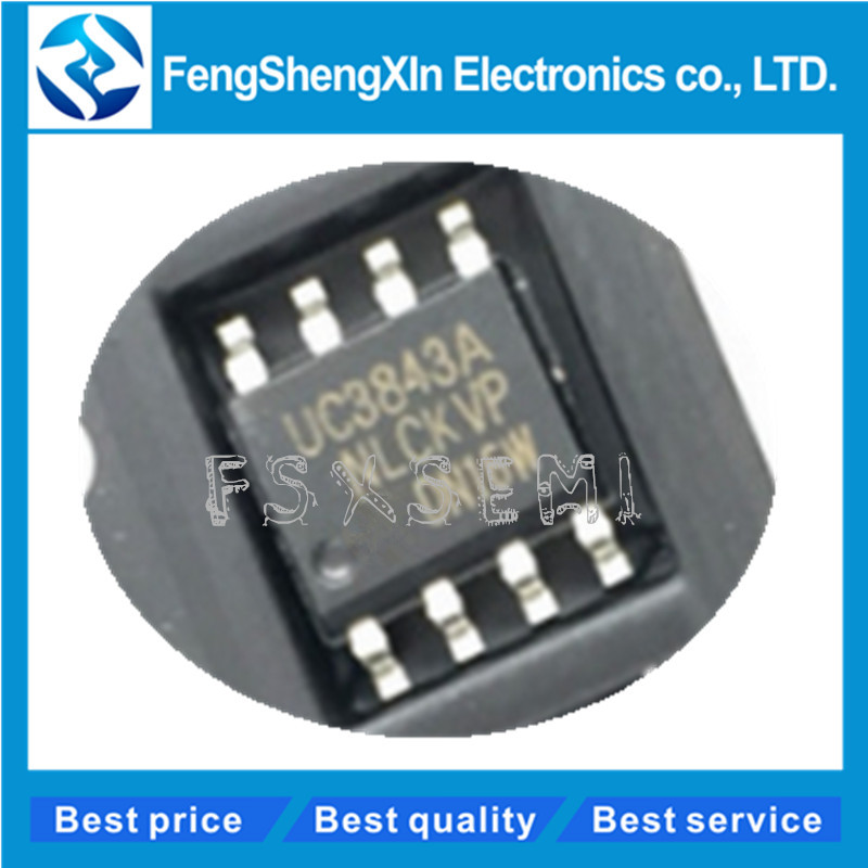 10 ชิ้น/ล็อตใหม่ UC3843AN UC3843 3843B UC3843A 3843A SOP-8 สวิทช์แหล่งจ่ายไฟ controller IC
