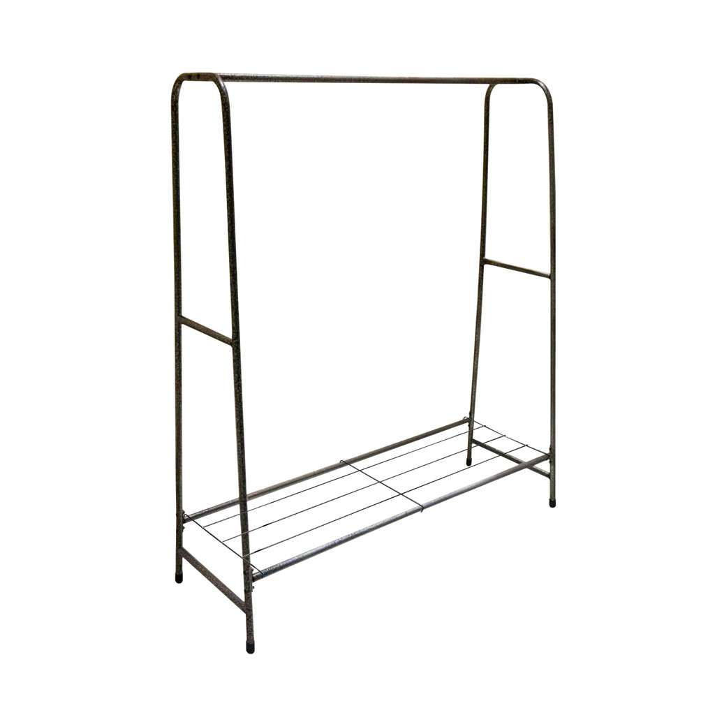 ราวตากผ้าเหล็กตั้งพื้นนอกบ้าน ทรง A KASSA HOME รุ่น Jumbo ขนาด 125 x 40 x 140 ซม. สีเทาเกล็ดเงิน