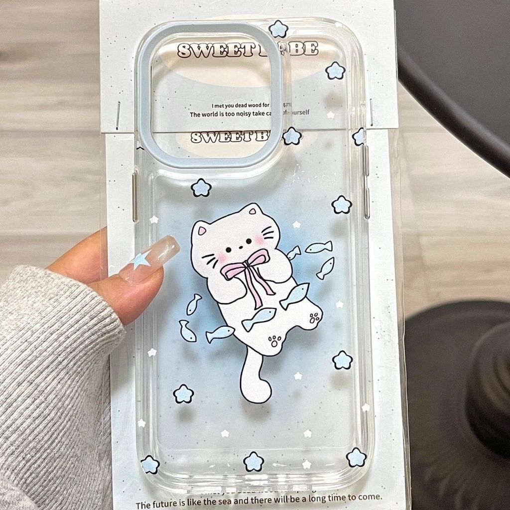 Blue Cat Stain Star Case Hp Redmi A5 13 13X 15 15C Note 14 Pro Plus 9 9A 13C 10 10S 10C 9T 8 12C 11S