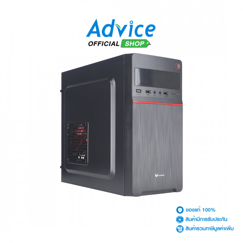 VIKINGS mATX CASE (เคสคอมพิวเตอร์) (NP) 1709R RED - A0176482