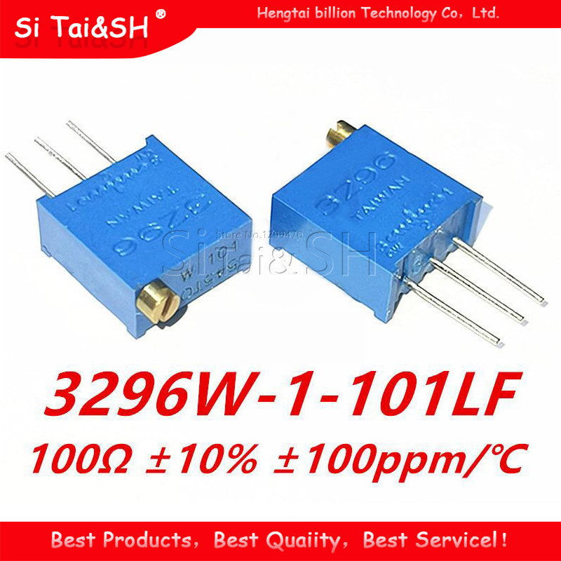 10pcs 3296W 1 101LF 3296W 100 โอห์ม 101 3296W 1 101 3296W 101 W101 Trimpot Trimmer Potentiometer