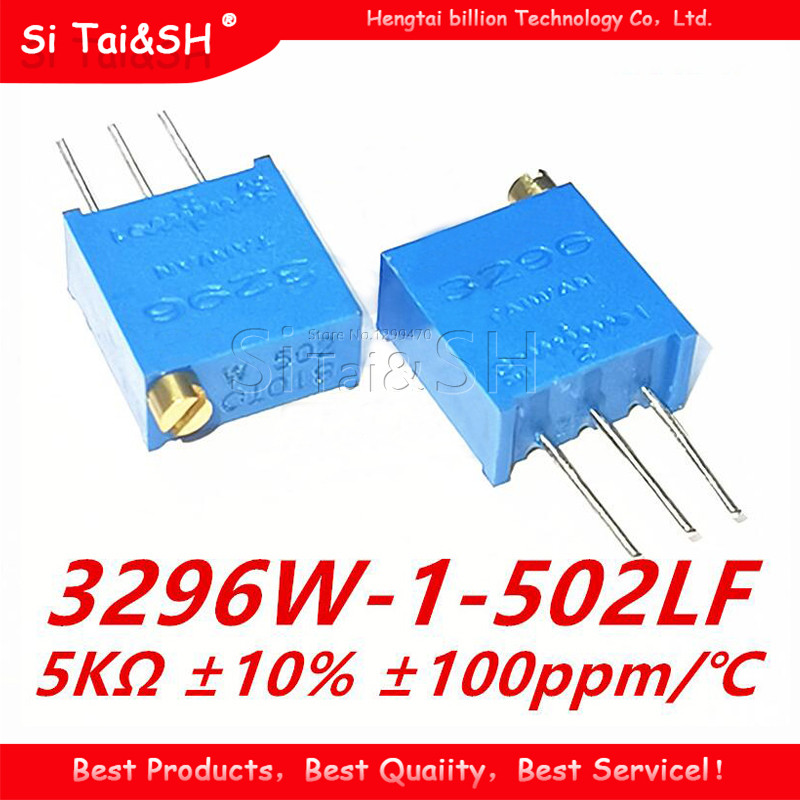 10PCS 3296W 1 502LF 3296W 5K โอห์ม 502 3296W 1 502 3296W 502 W502 Trimpot Potentiometer Trimmer