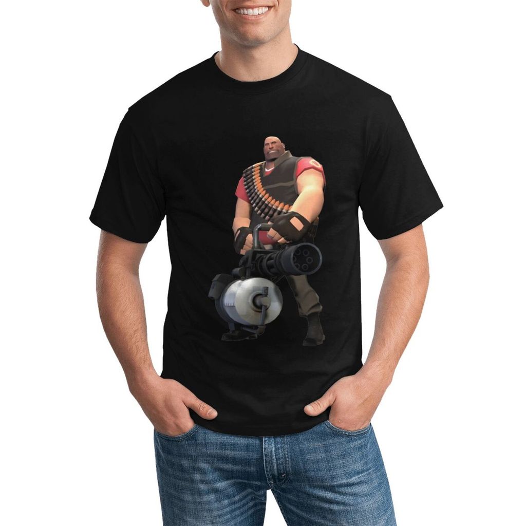 เสื้อยืดคอกลมอินเทรนด์สำหรับตัวละคร Great Angry Heavy จาก Team Fortress ทำจากผ้าระบายอากาศ