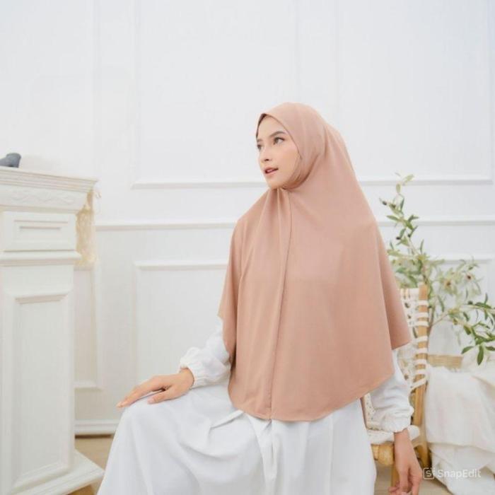 3P9U9- Malaysia Chin Bergo Hijab Size Xl I Malaysia Instant Hijab Spandex Jersey Premium