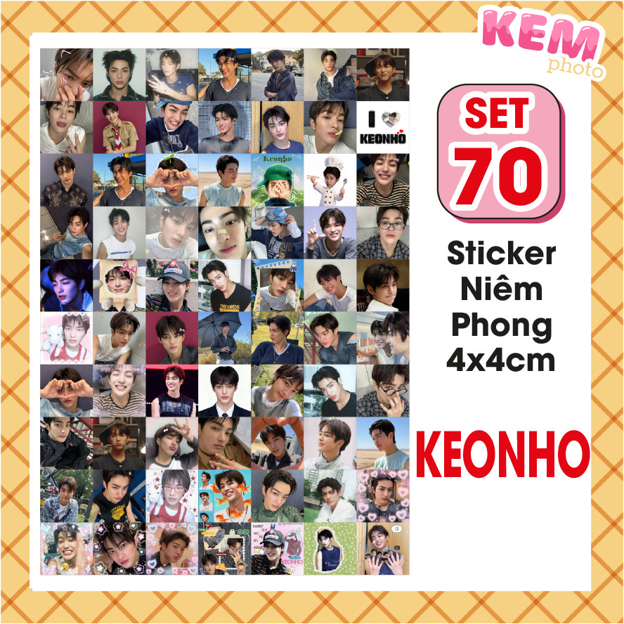 SET สติ๊กเกอร์ซีล 70 ชิ้น KEONHO - Keonho - Cut out - สติ๊กเกอร์ 4x4cm น่ารัก แค่ลอกติดแล้ว |ภาพกอม