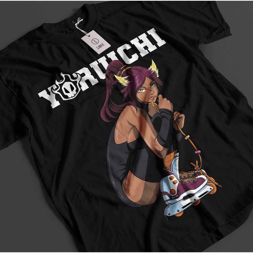 Bleach เสื้ออนิเมะ Yoruichi Tshirt Ichigo Bankai เสื้อยืด Aizen Zaraki เสื้อยืด Unisex