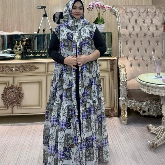 LOKAL 3P9U9- Lovita Zipper Hijab Motif ยี่ห้อ Hijab Vest Lovita Zipper Hijab Vest