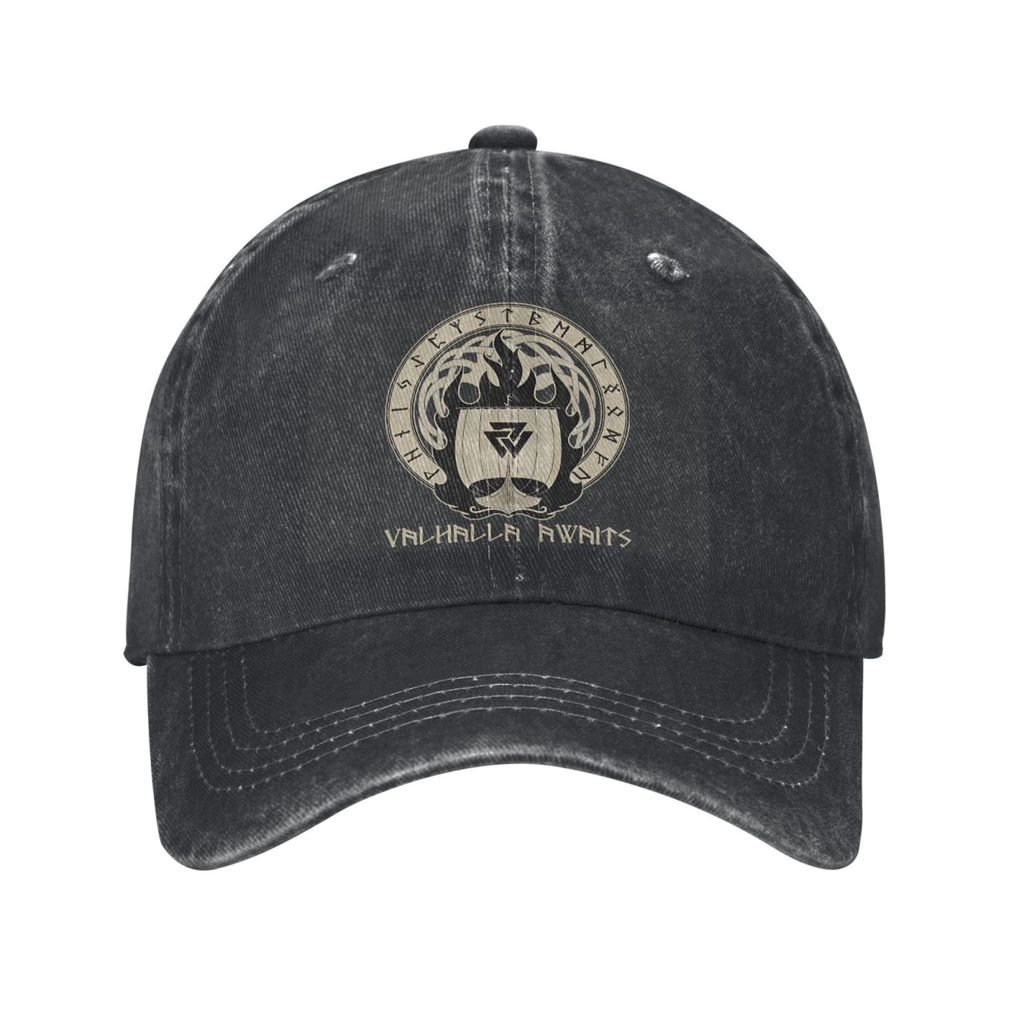 หมวกแฟชั่น Vikings Valhalla Awaits Valknut Odin Symbol หมวกเบสบอลหมวก Unisex หนึ่งขนาด