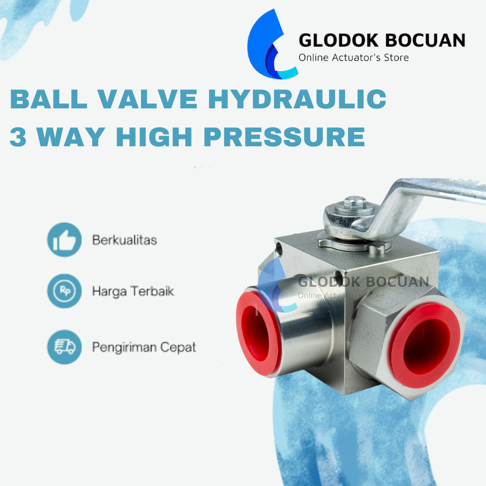 วาล์วบอล 1/4" HYDRAULIC แรงดันสูง 3 ทาง PN500 1/4"