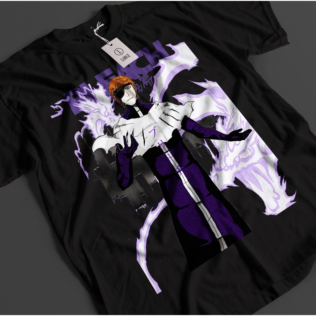 เสื้ออนิเมะฟอกขาว Aizen Tshirt Ichigo Bankai เสื้อยืด Yhwach Zaraki เสื้อยืด Unisex