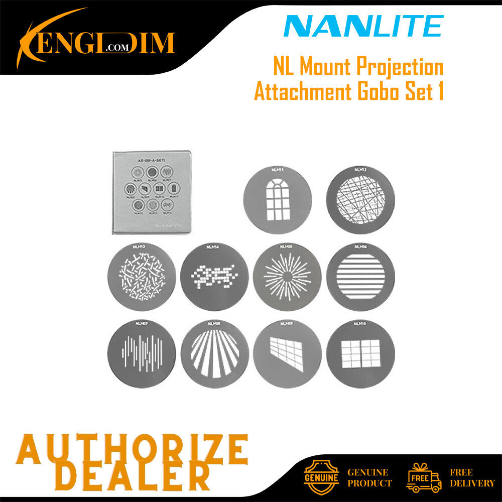Nanlite NL Mount Projection Attachment Gobo Set (10-Pack)